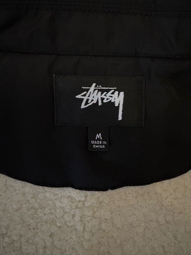STUSSY 25FW新作PILE LINED ZIP JACKET黒M極美品