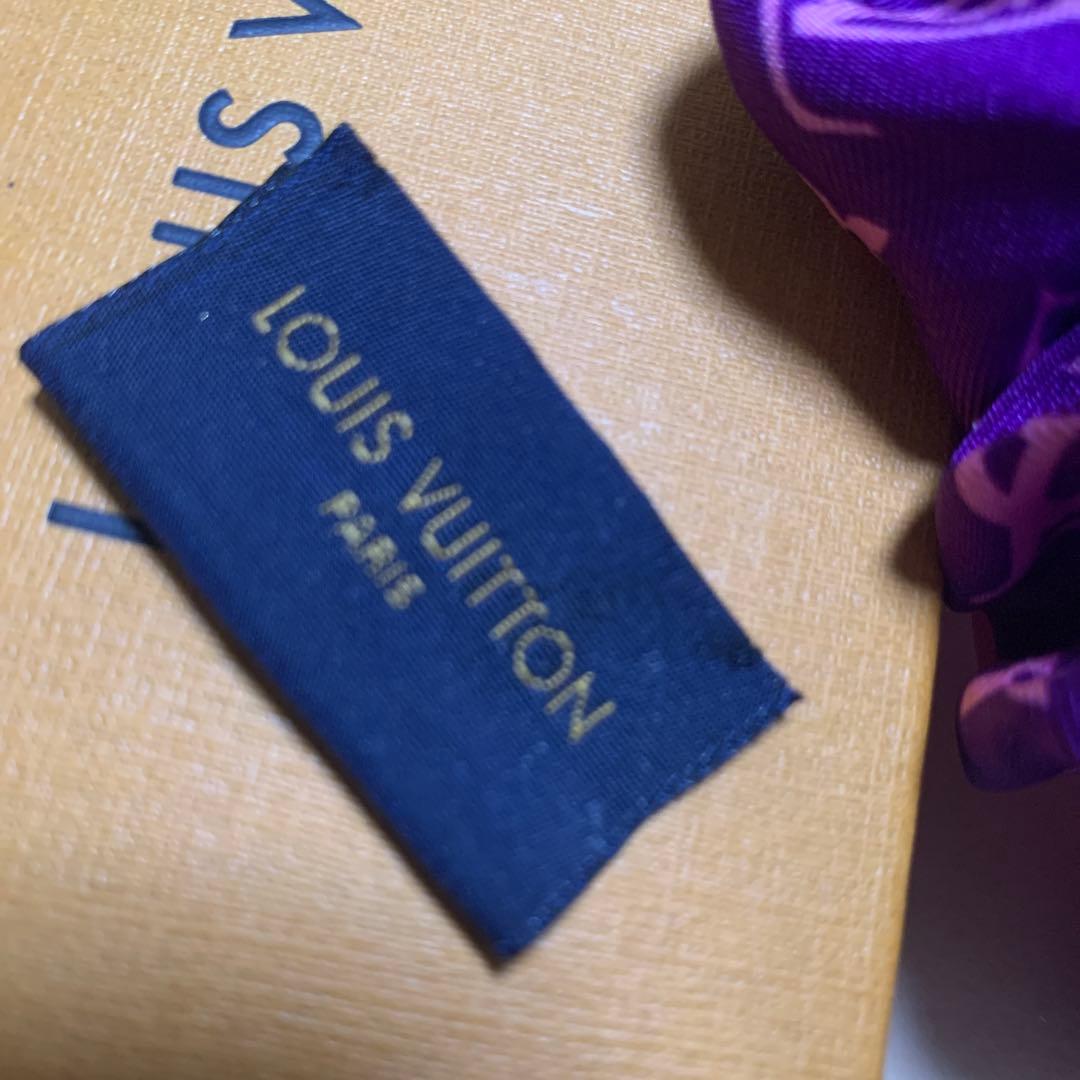 LOUIS VUITTON シルク ヘアシュシュ ピンク✖️パープル　1回使用