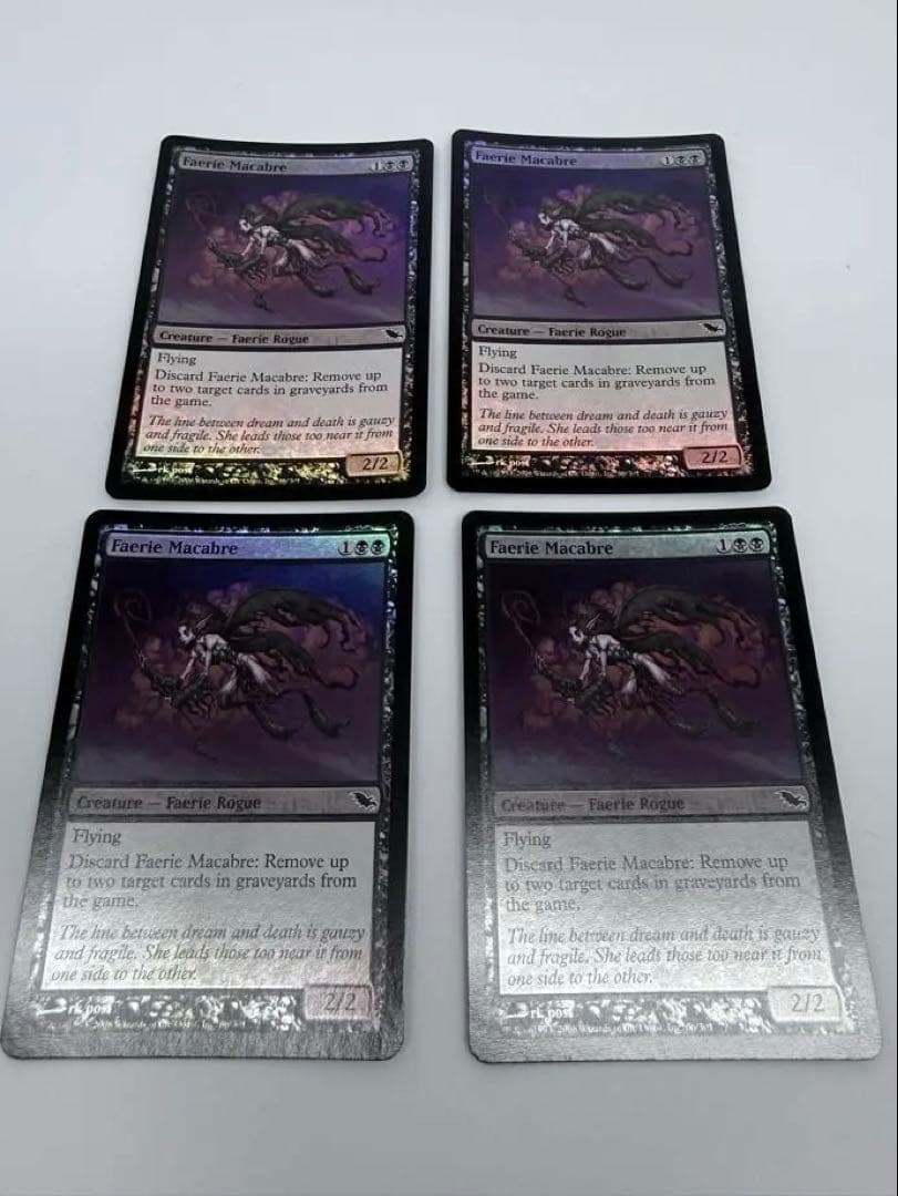 フェアリーの忌み者 初版 foil 英 Faerie Macabre 4枚セット