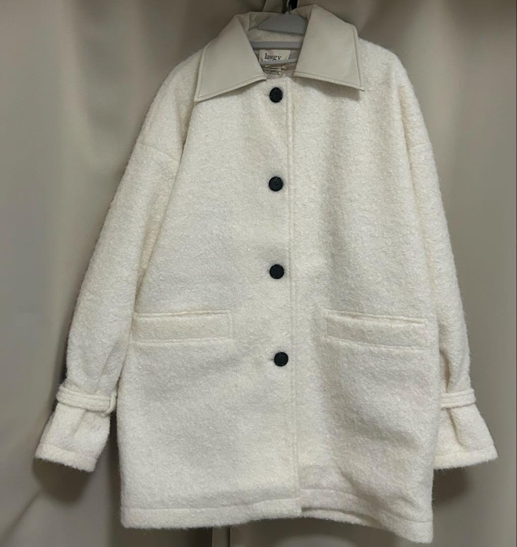 最終値下げ【新品未使用】lawgy ディファレントマテリアルフラッフィーコート