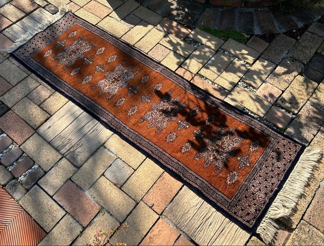 ヴィンテージ ハンドメイド ラグ カーペット マット 証明書付き