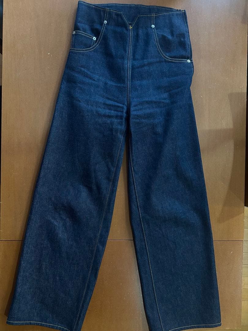 シーニュ　デニム ハイウエスト ワイドレッグパンツ