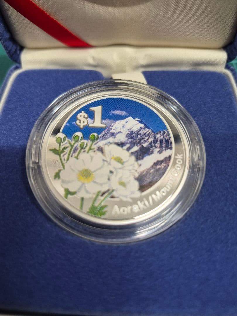 ペ*ノ様 2007年 ニュージーランド 1ドル プルーフ銀貨 1オンス アオラキ