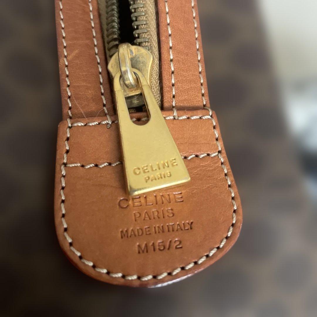 [CELINE美品　セリーヌ　ミニボストン　マカダム柄　トリオンフハンドバッグ