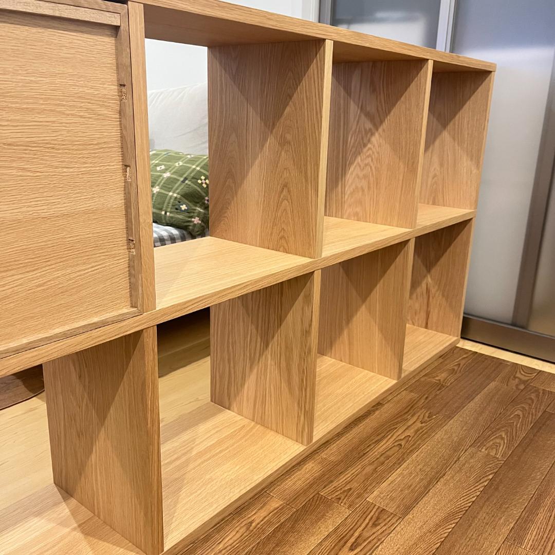 無印 美品 スタッキングシェルフセット・５段×２列・オーク材 muji