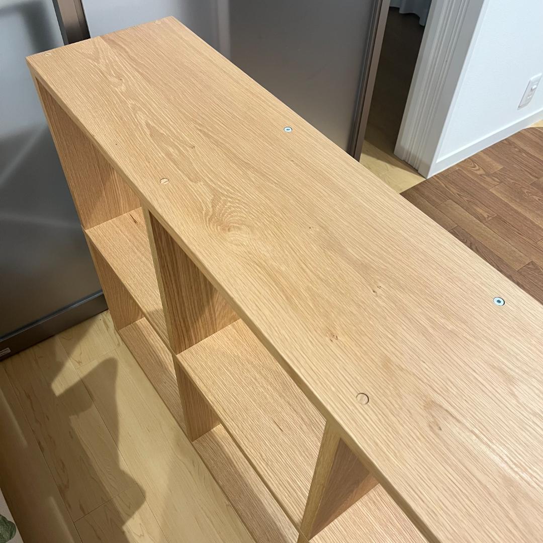 無印 美品 スタッキングシェルフセット・５段×２列・オーク材 muji