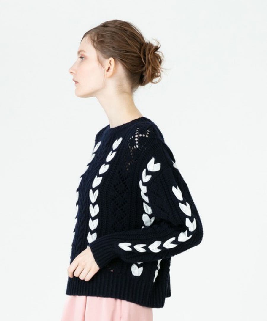 アルアバイル　ルルウィルビー リボンケーブルプルオーバー　ニット