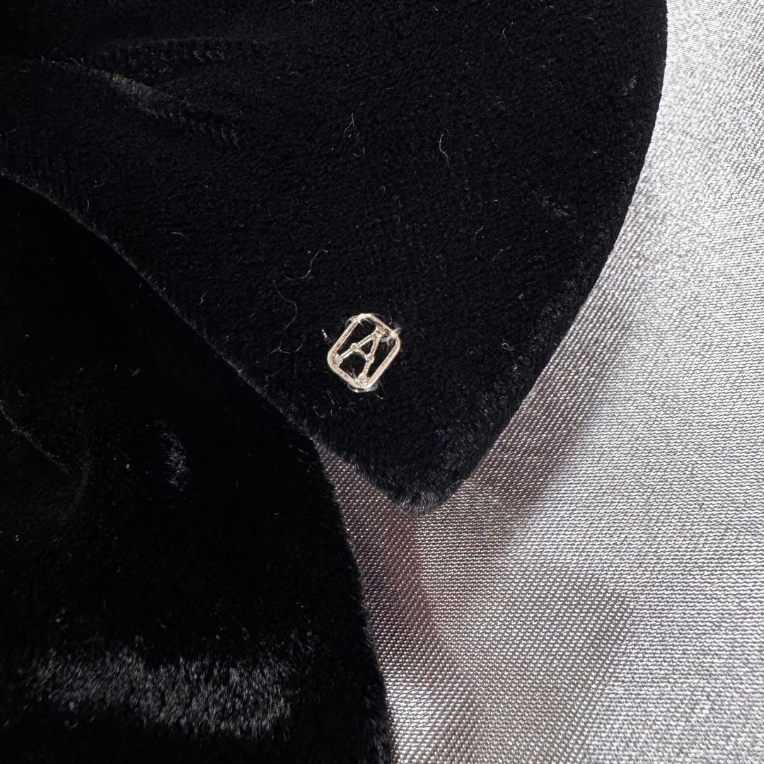 アレクサンドゥルドゥパリ 黒 ベルベットリボン バレッタ