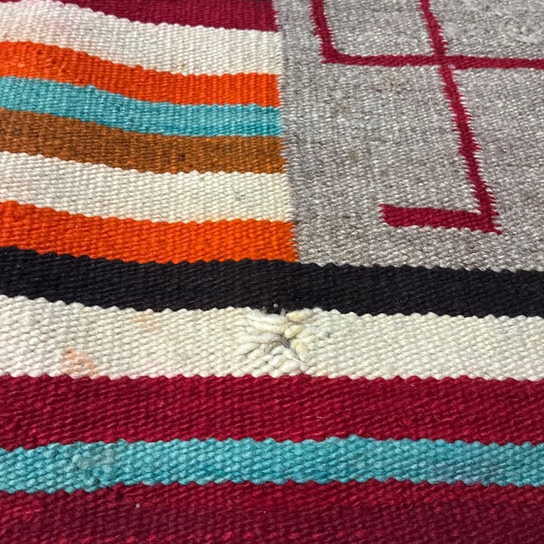 30s〜 Navajo ナバホ ビンテージ アンテーク ラグ 卍 スワスティカ