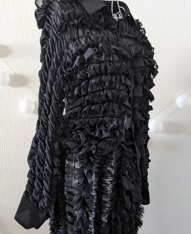 ❀コムデギャルソン❀総フリル❇ゴムシャーリング❇ブラウス❇シャツ❇AD2016❇