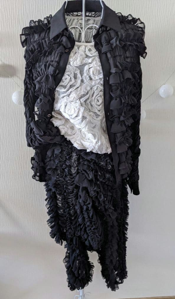 ❀コムデギャルソン❀総フリル❇ゴムシャーリング❇ブラウス❇シャツ❇AD2016❇