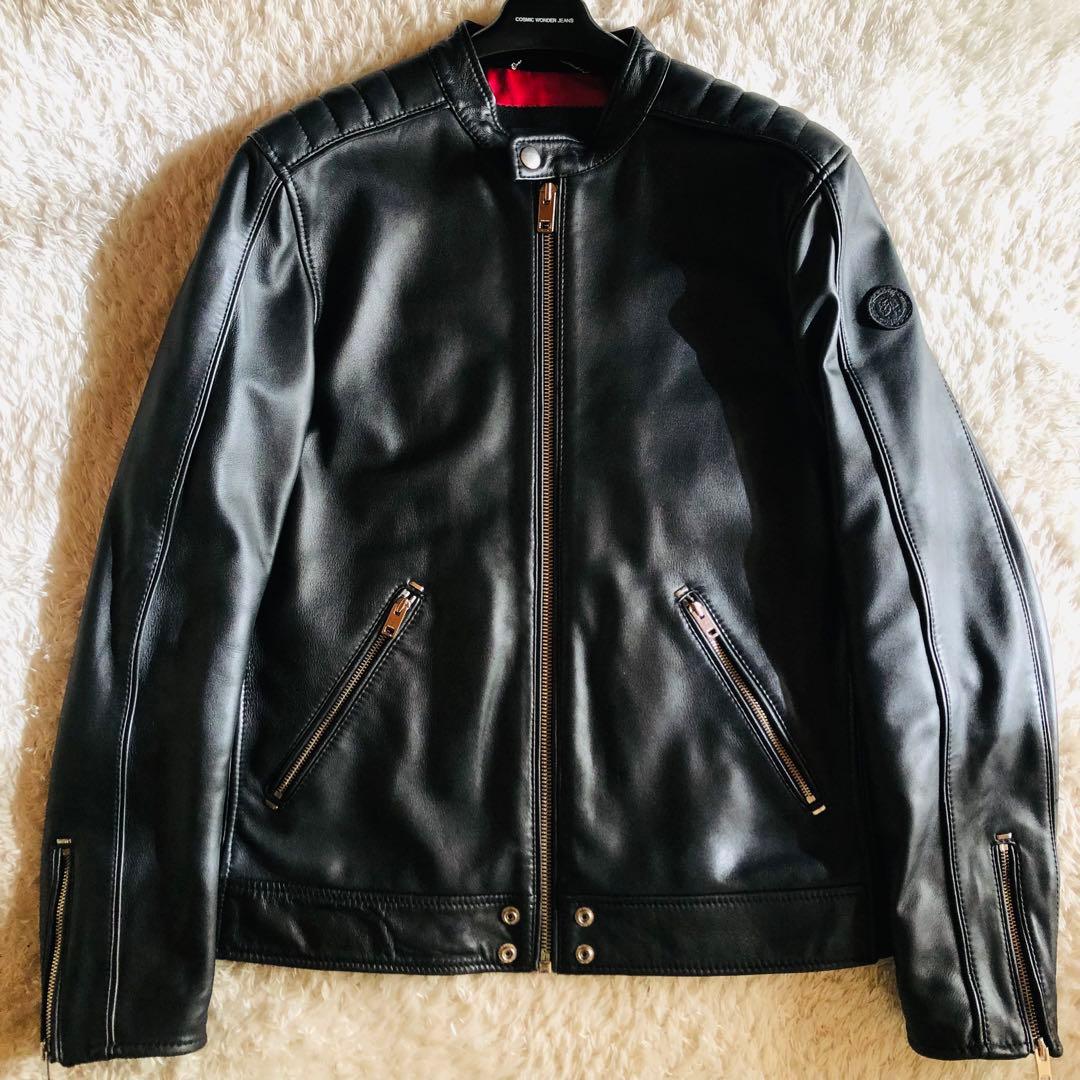 現行モデル✨美品 ディーゼル ライダースジャケット 羊革 ブラック XL 大きめ
