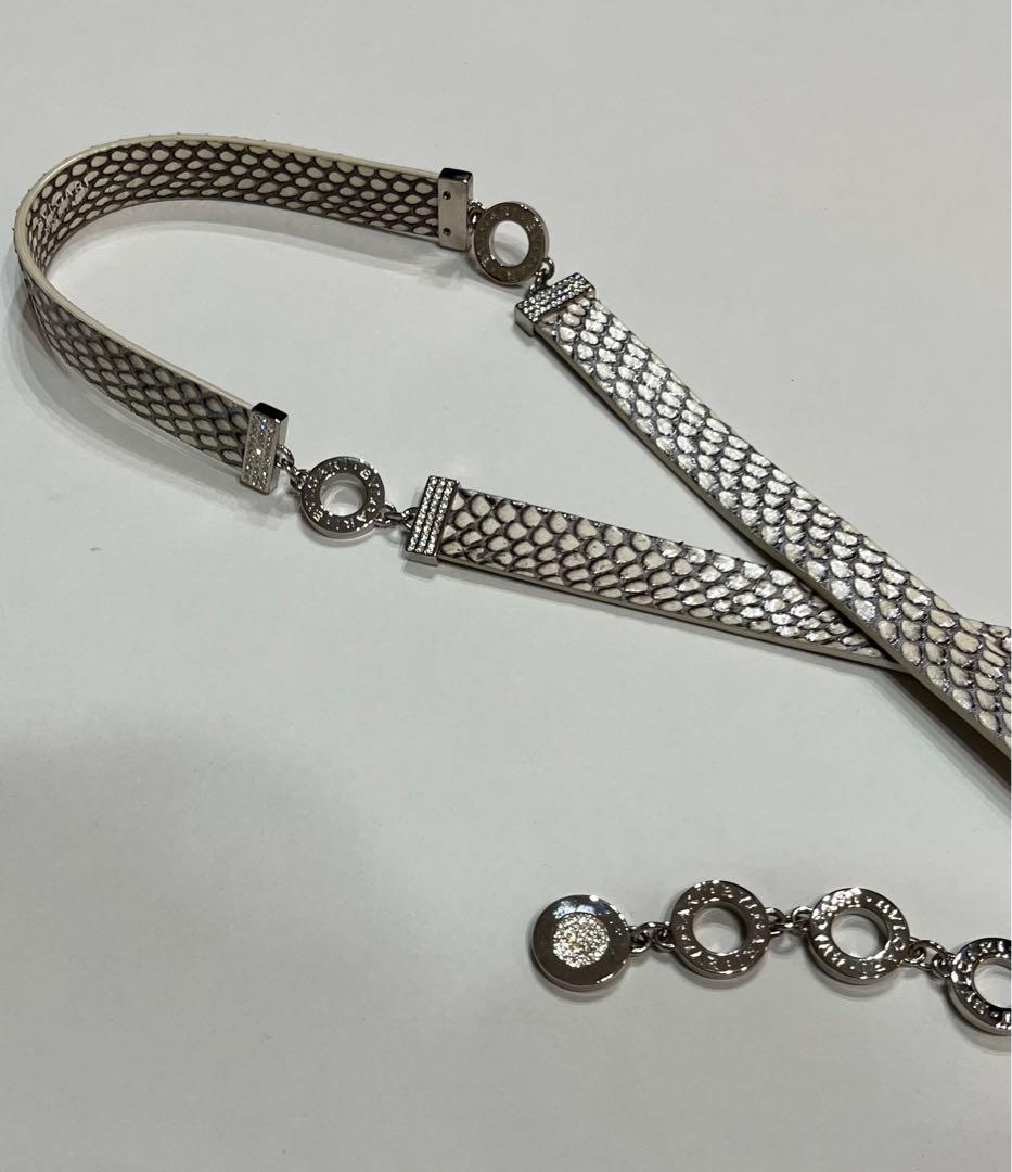 美品☆ブルガリ ベルト　ラインストーン チェーンベルト パイソン アクセサリー