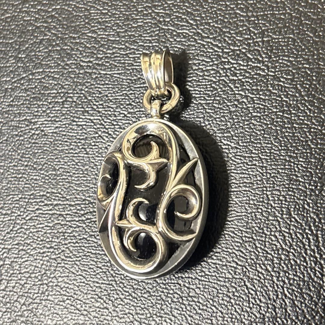 アクアシルバー　オニキス　ペンダントトップ