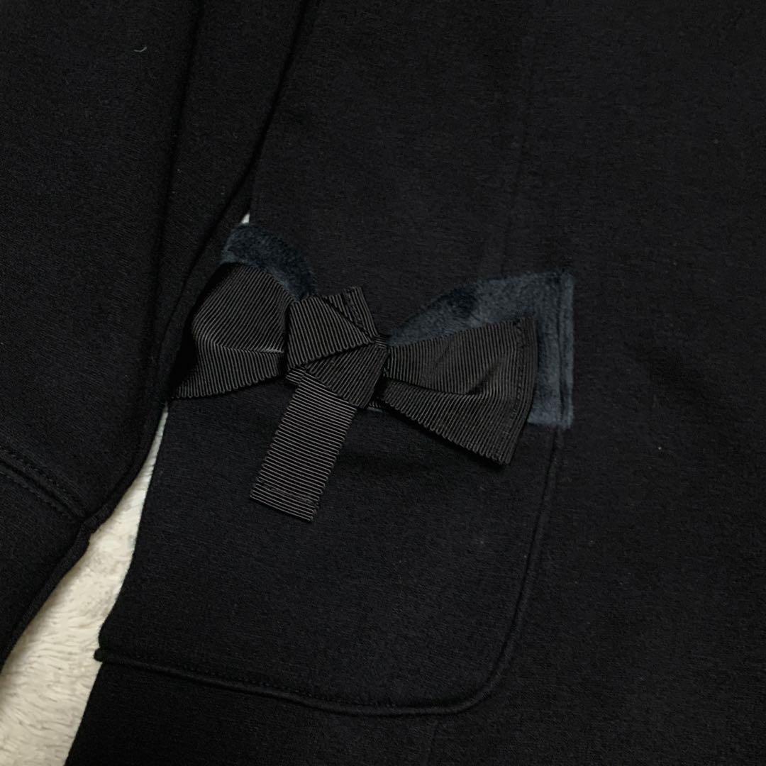 yukiko　　ポケットリボン ボンバーヒート コート 40 黒