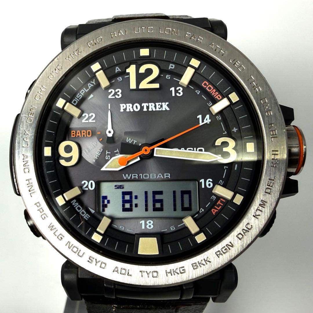 【稼働品】カシオ プロトレック アナデジ 腕時計 PRG-600 タフソーラー