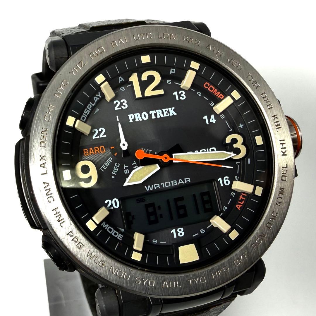 【稼働品】カシオ プロトレック アナデジ 腕時計 PRG-600 タフソーラー