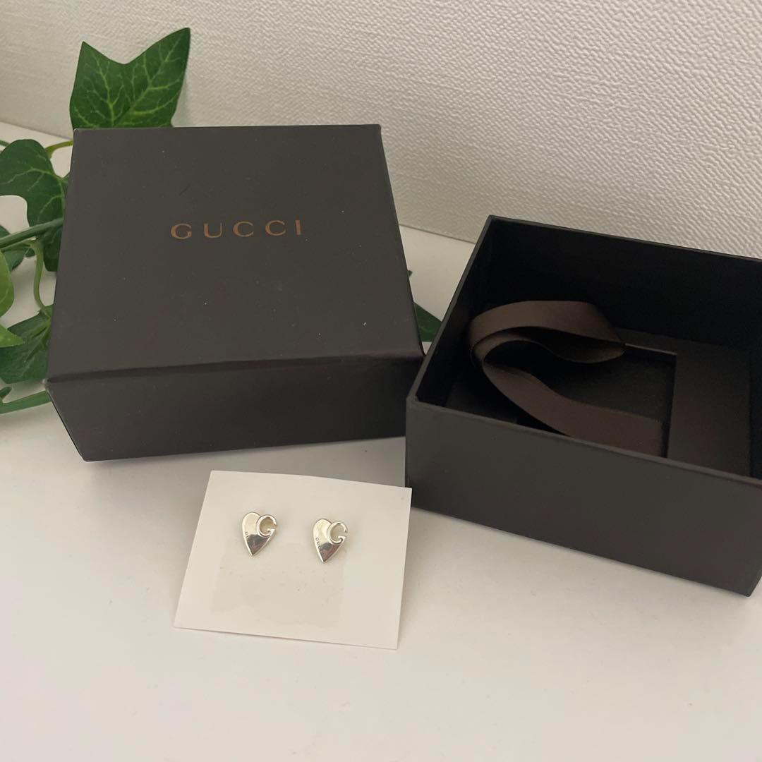 洗浄済✳︎ グッチ　ハートピアス