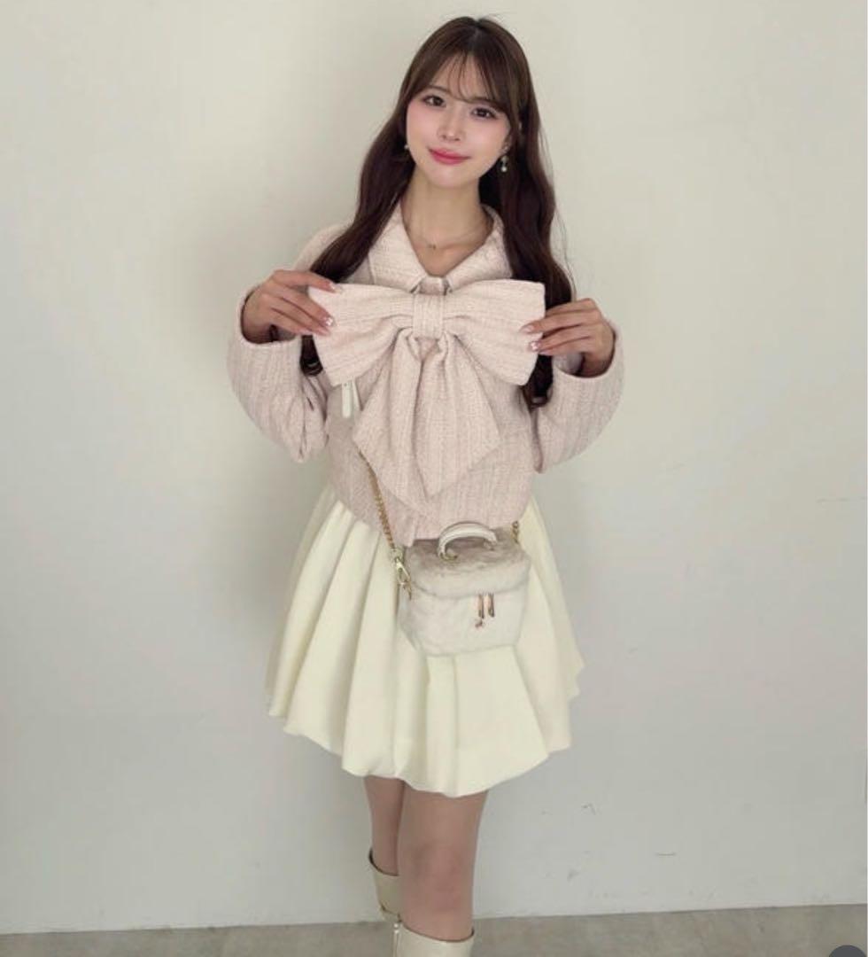 An MILLE ビックリボンコート ピンク