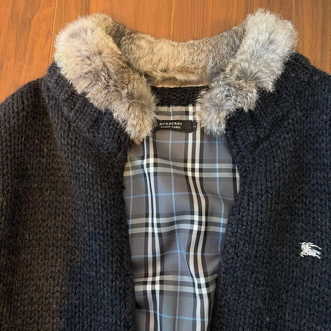 正規品バーバリーブラックレーベルフリースライニング ジップアップジャケット2