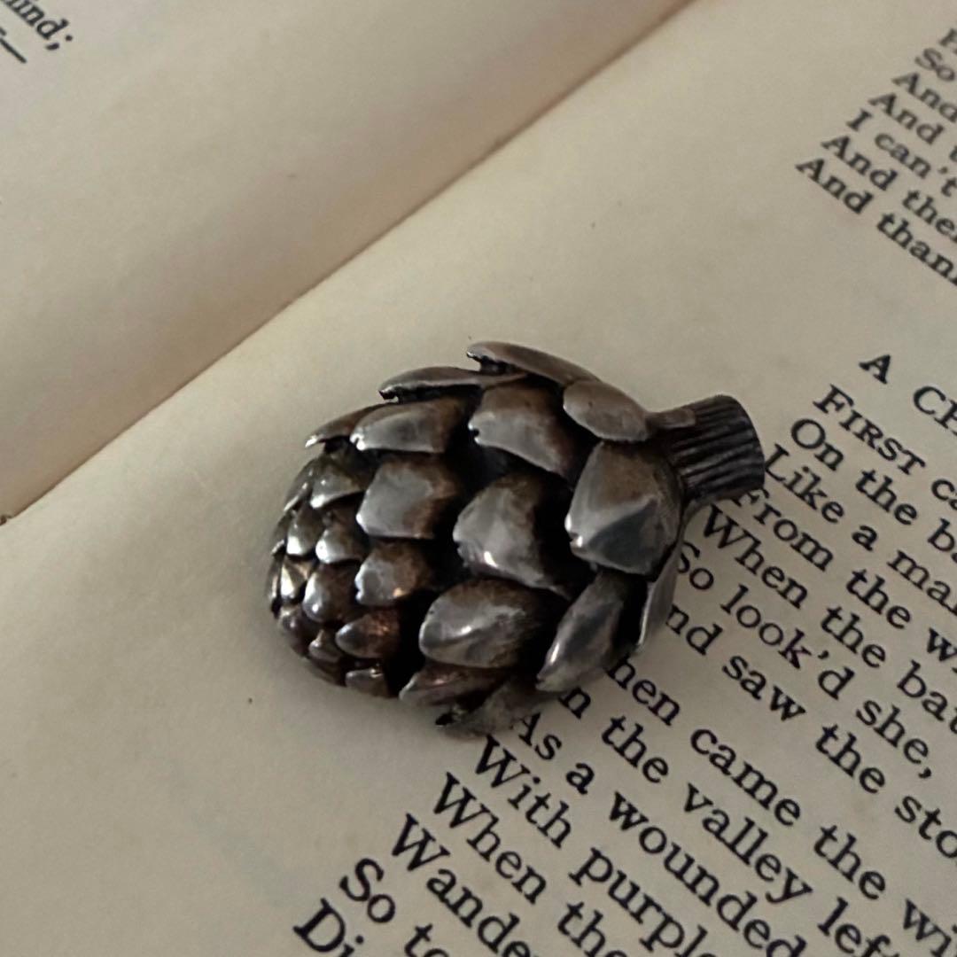 希少＊ヴィンテージ＊ブローチ　アーチチョーク　シルバー　アンティーク