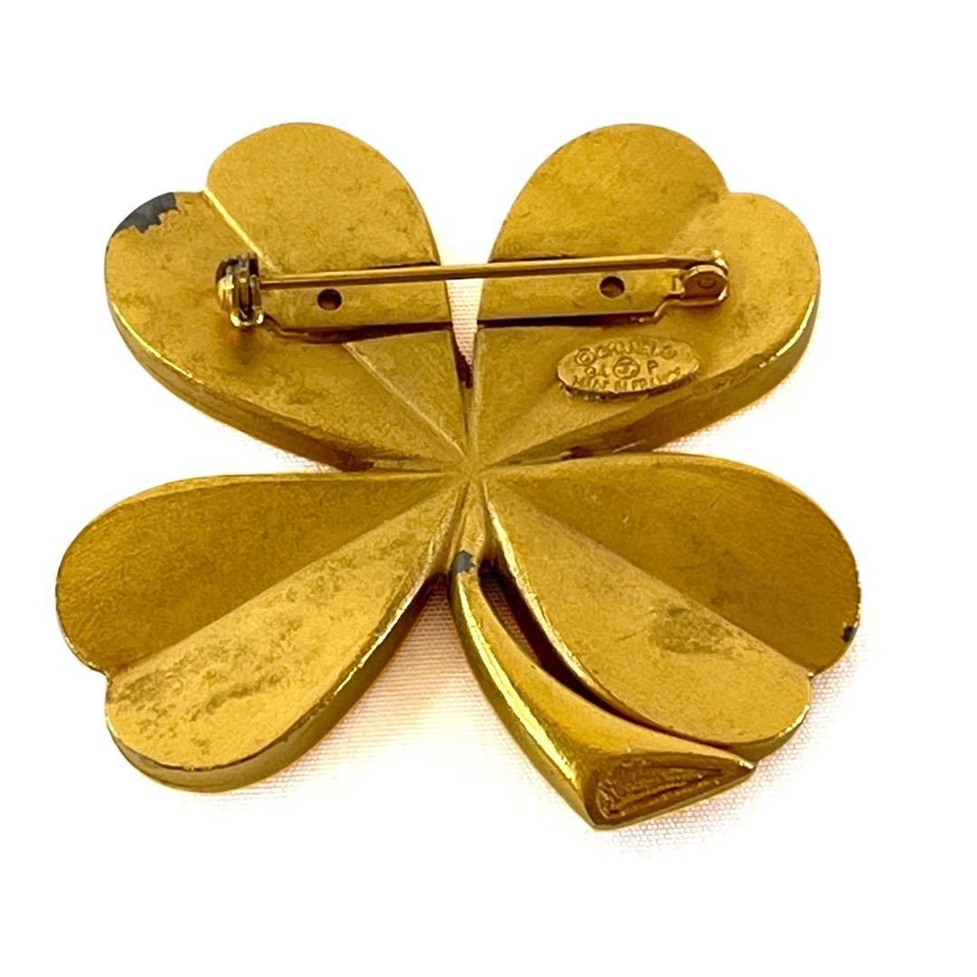CHANEL シャネル ブローチ クローバー ココマーク 94P ゴールド