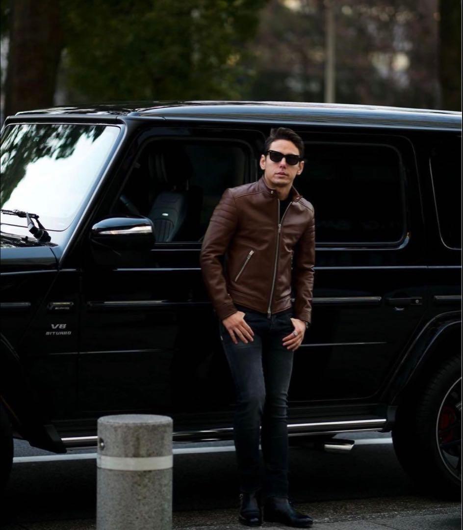 【美品】FIXER F2 シングルライダース　ブラウン　48