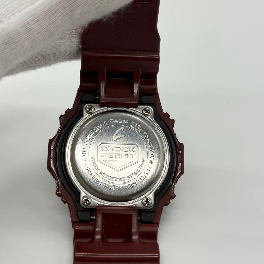 【美品】G-SHOCK GW-M5610EW ボルドー レッド 電波時計 ソーラ