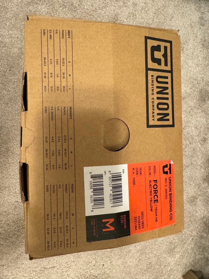 美品✨UNION ユニオン　FORCE フォース　イエロー　22/23モデル　M