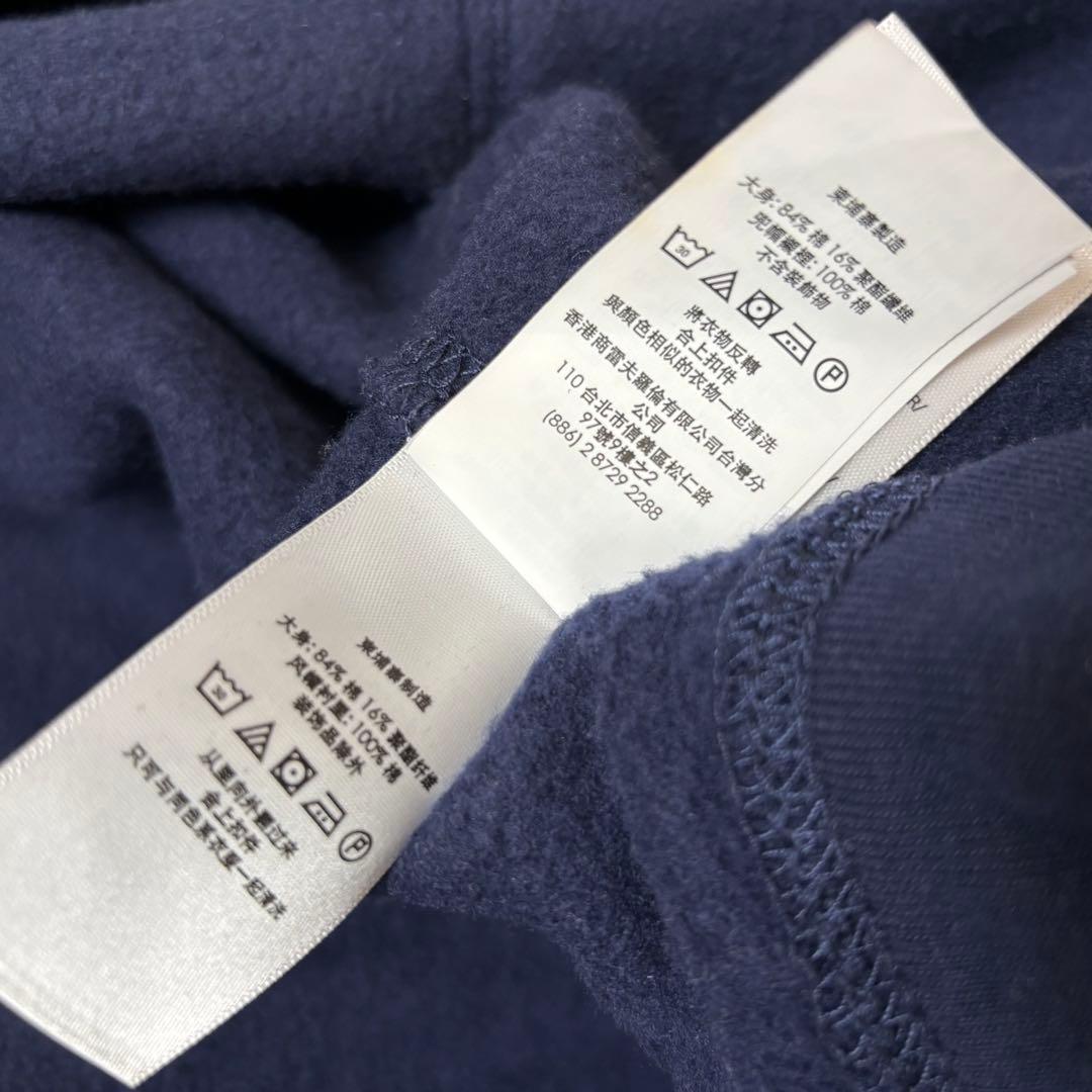 超美品 ラルフローレン ジップパーカー 裏起毛 ネイビー M