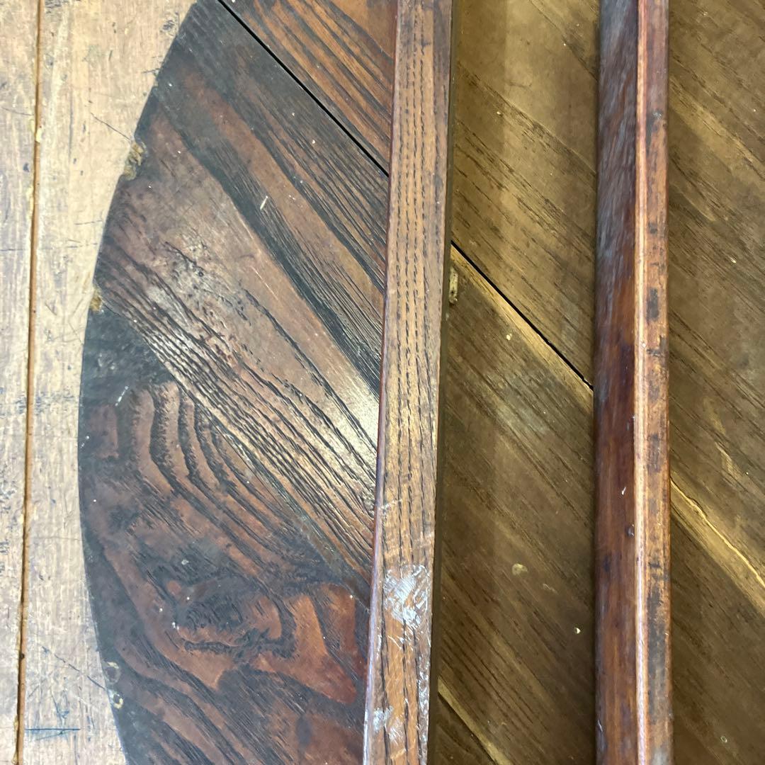 昭和レトロ 当時物 古道具 木製 テーブル 座卓 ちゃぶ台 円形 円型 丸型