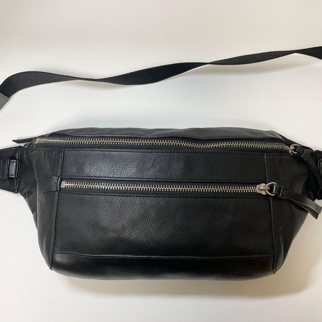 美品✨COACH ボディバッグ トンプソン シティ レザー 黒