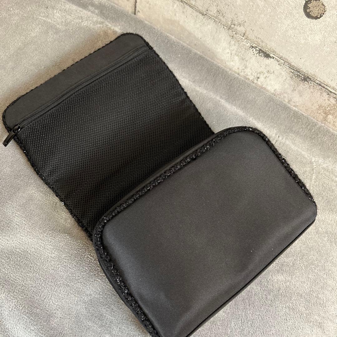 ❤️新品❤️CHANEL ❤️大容量ブラックバッグ　メイクポーチ　ノベルティ　ツィード