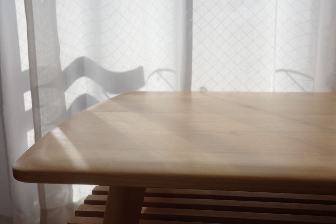 ニトリ 幅110cm 無垢材 天然木 センターテーブル アルナス110