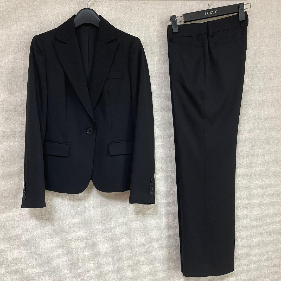 バーバリー BURBERRY 黒 パンツスーツ 36 三陽商会 秋冬