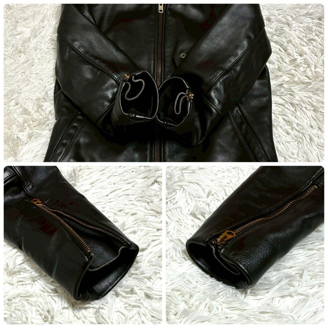 vanson レザージャケット エンフィールド　USA製　黒 ゴールド金具　34