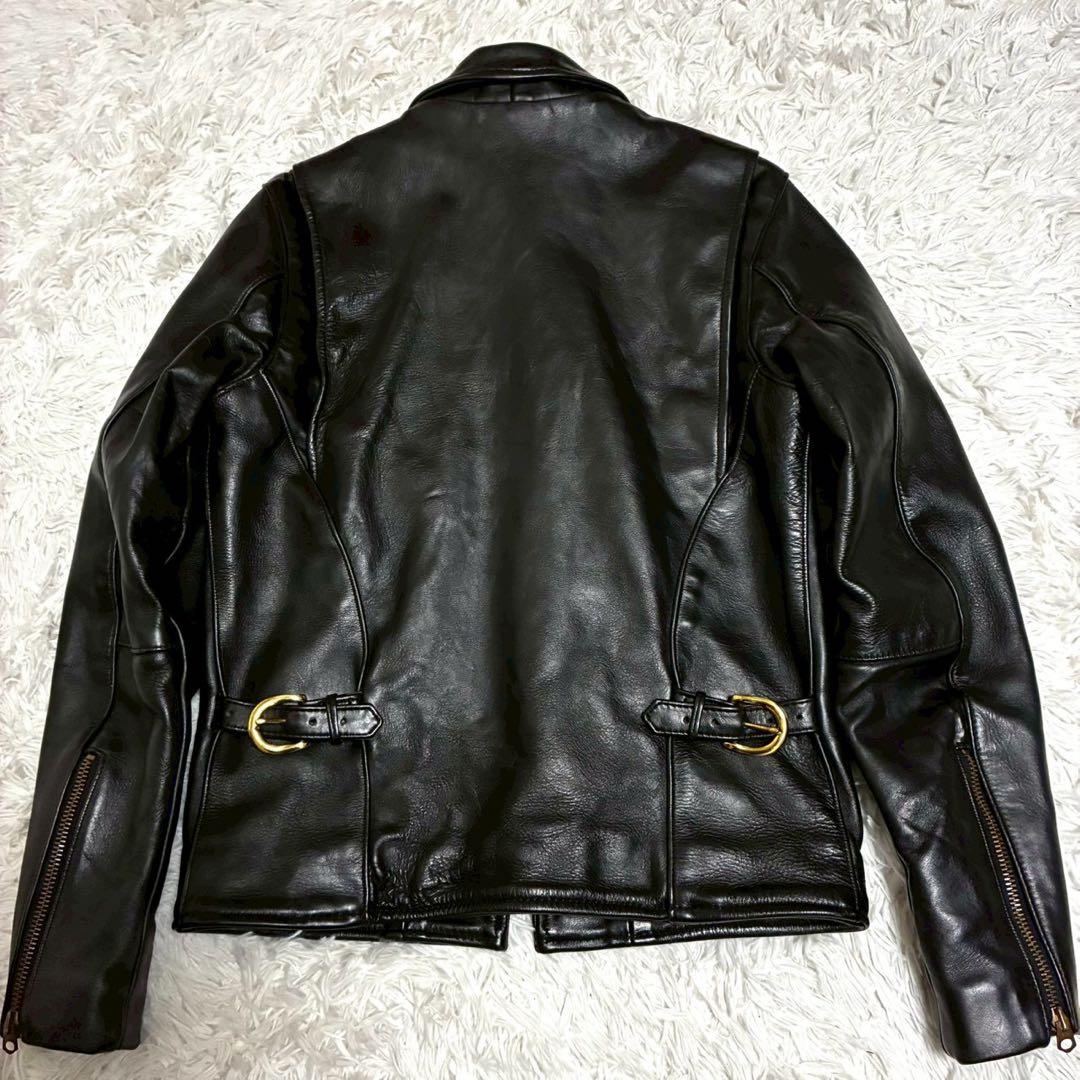 vanson レザージャケット エンフィールド　USA製　黒 ゴールド金具　34