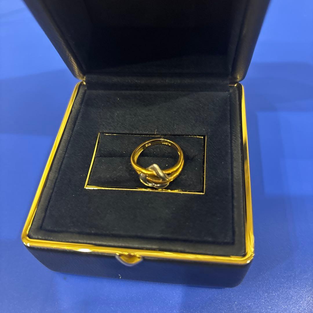 ぴ*の様 ツイストデザインリング ゴールド シルバー　18金