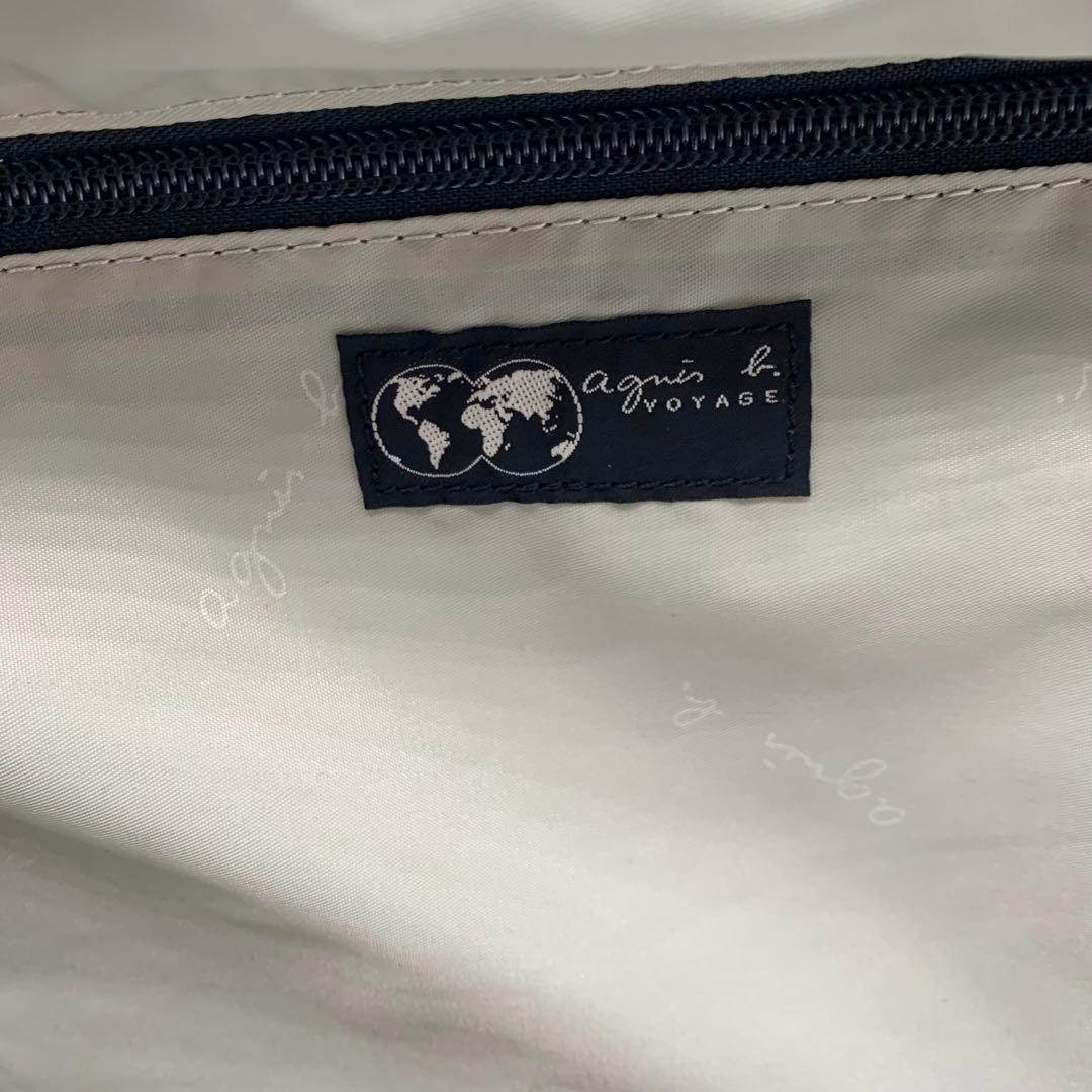 未使用級 アニエスベー ボヤージュ ボストンバッグ 2way ナイロン 牛革 黒