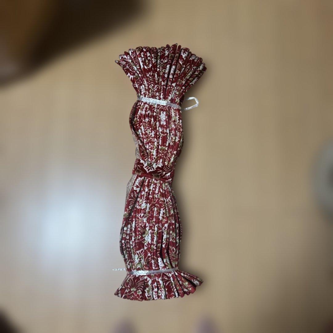 新格子レッド仮眠カーテン　裏地なし