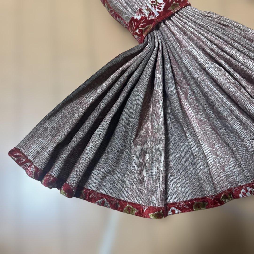 新格子レッド仮眠カーテン　裏地なし