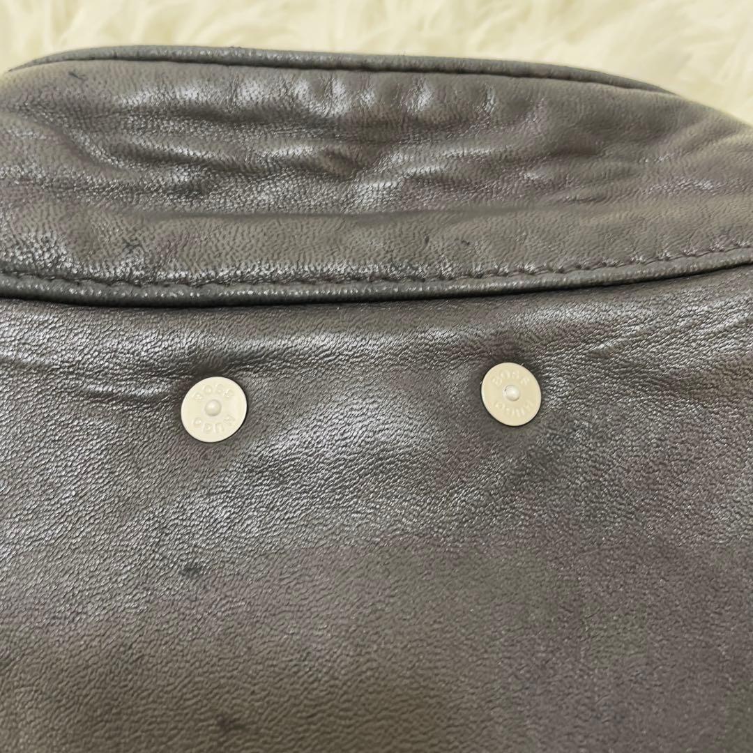 HUGO BOSS レザージャケット 羊革 黒 52サイズ