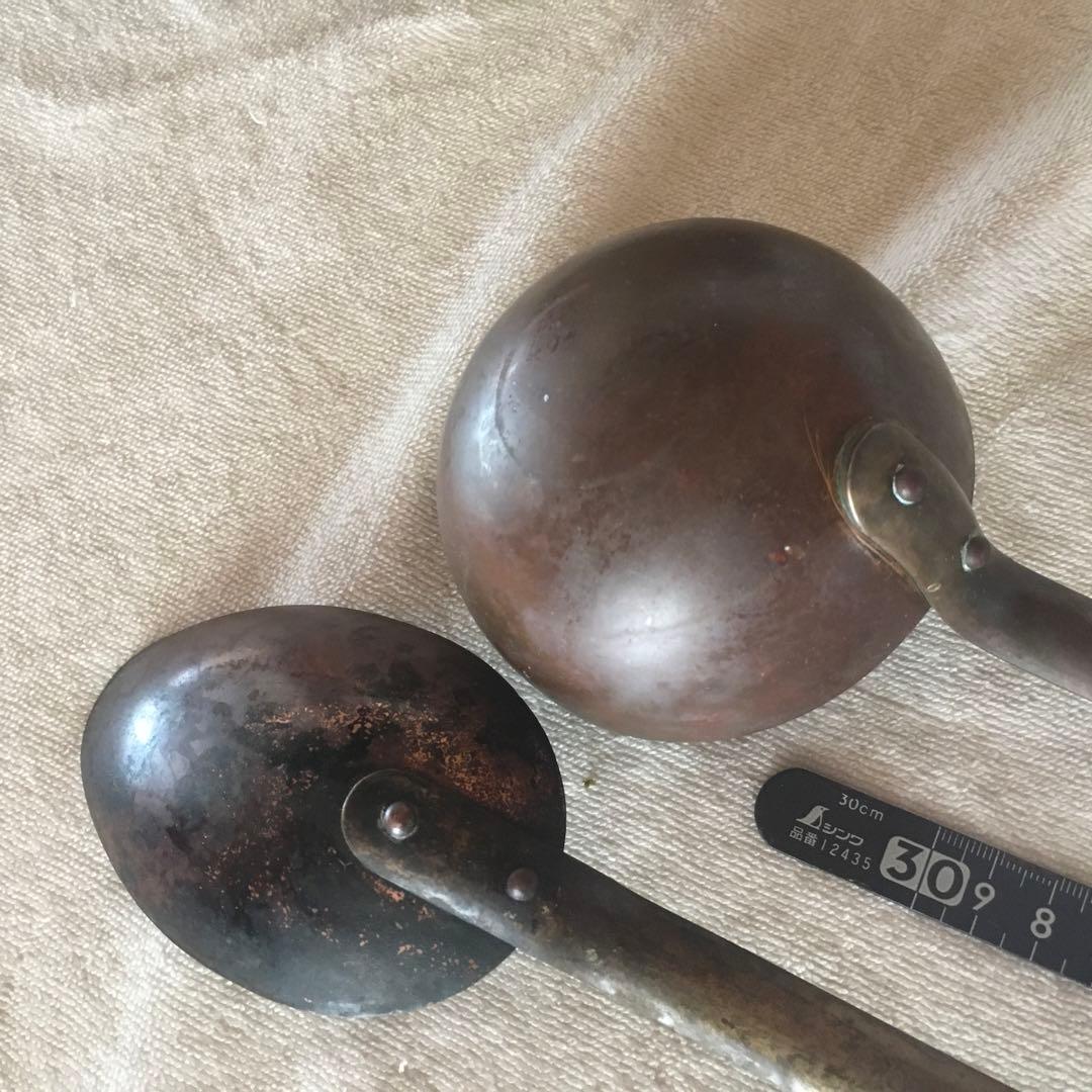 銅製レードル２本セット