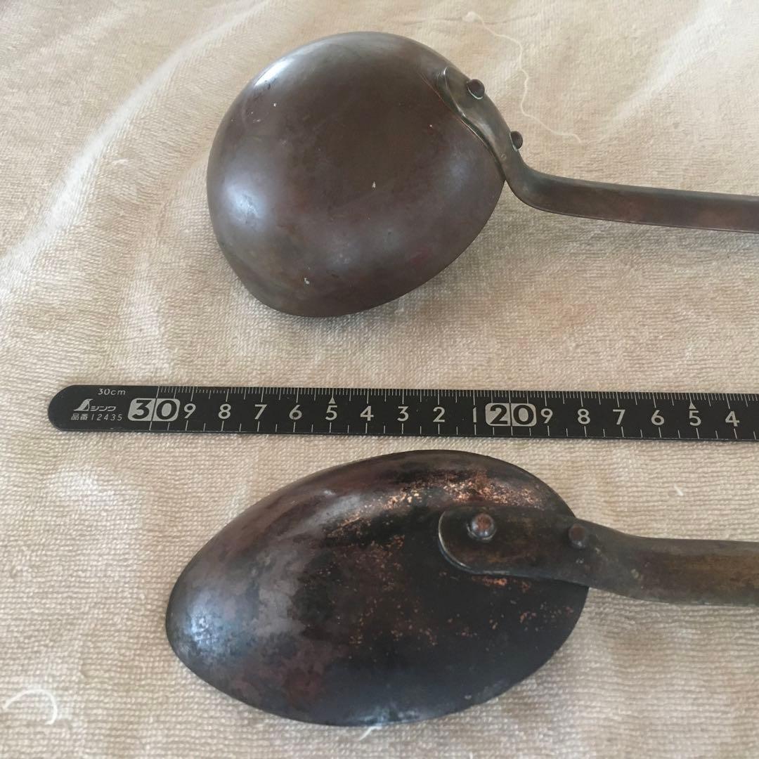 銅製レードル２本セット