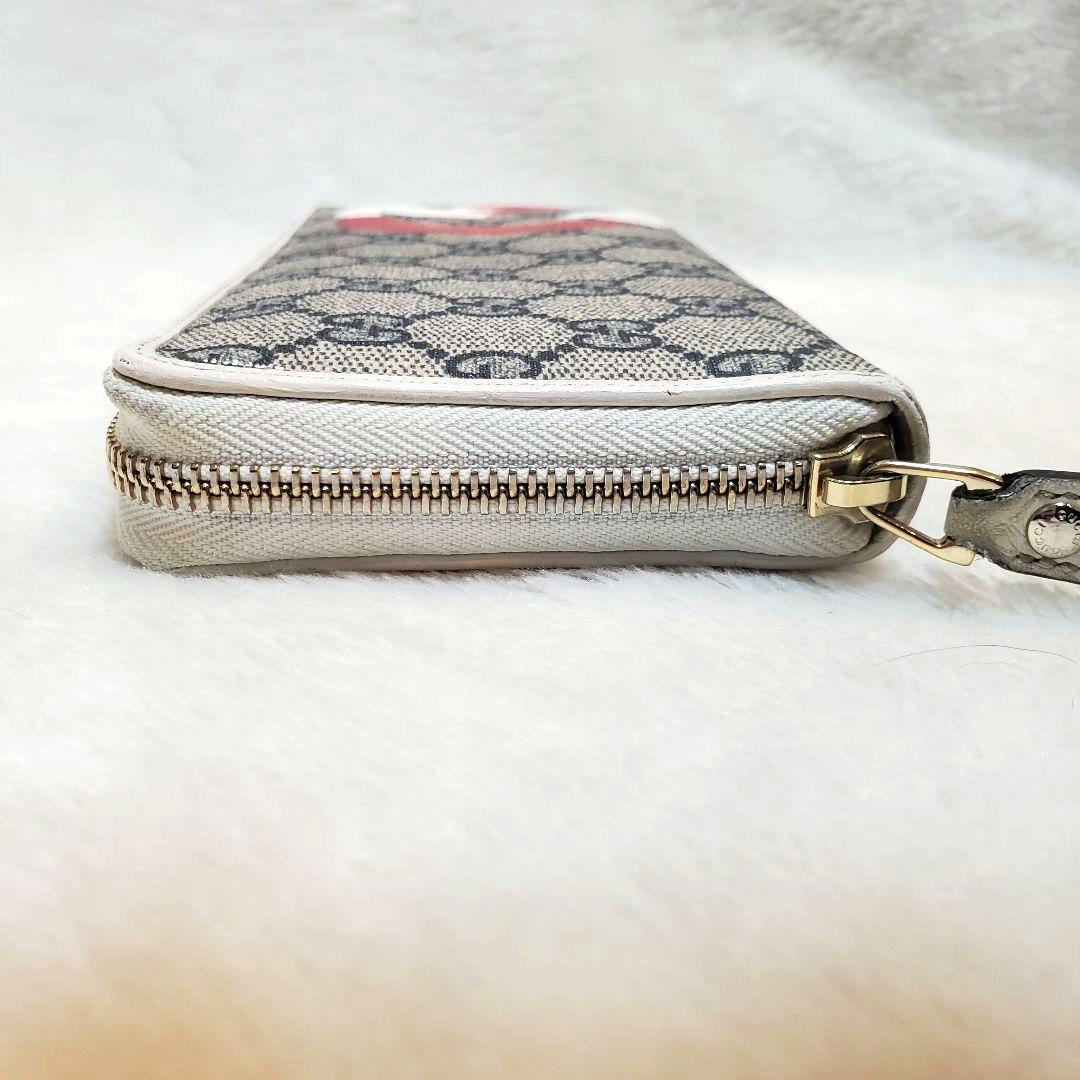 希少 美品 GUCCI　グッチ　ラウンドファスナー　カナダ国旗　長財布　GG
