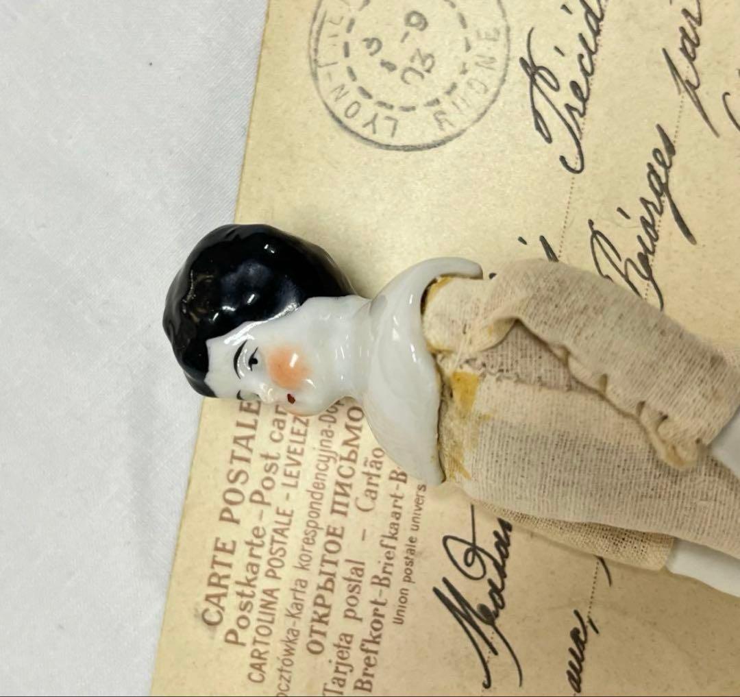 【アンティーク】チャイナヘッドドール　ビスクドール　小さめ　19cm