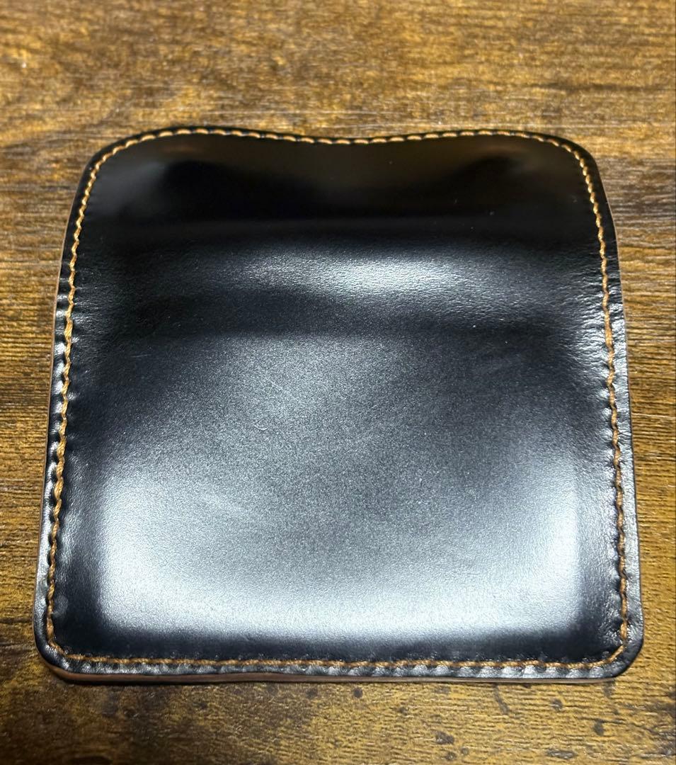 美品　レーデルオガワ社コードバン　ウォレット　ブラック