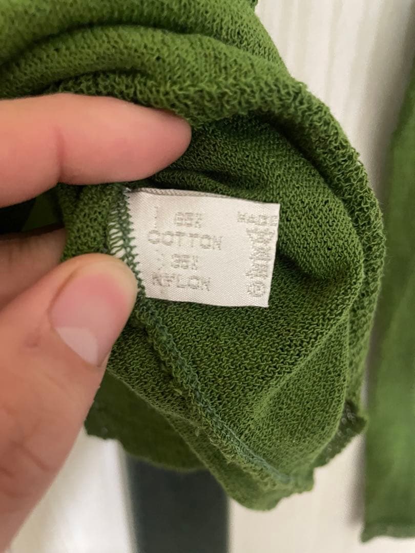 破格 MIU MIU オリーブグリーン Vネック長袖ニット