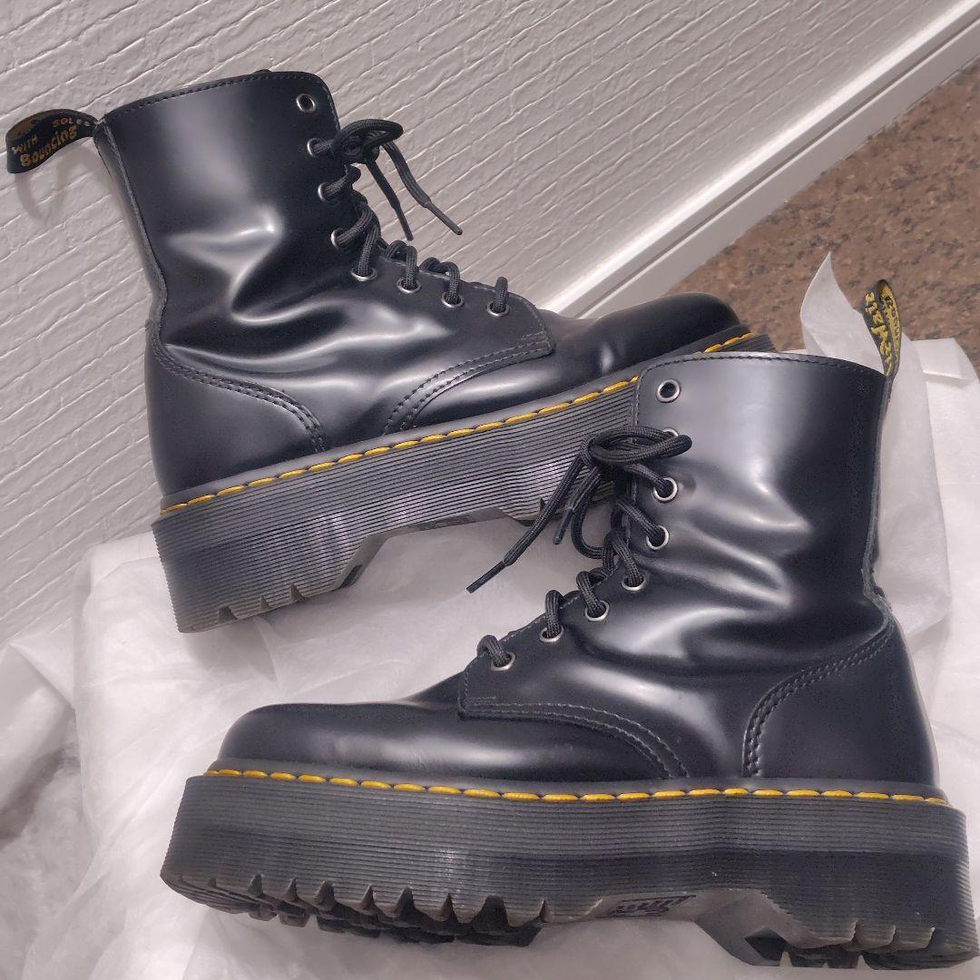 美品☆Dr.Martens JADON レザー 厚底 ダブルソール サイドジップ