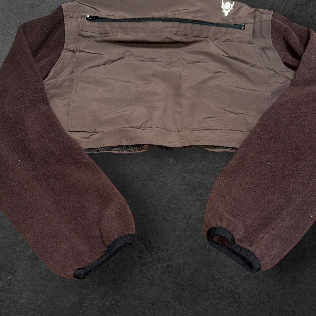 South2 West8取り外しスリーブギミックジャケット多機能ポケット刺繍ロゴ